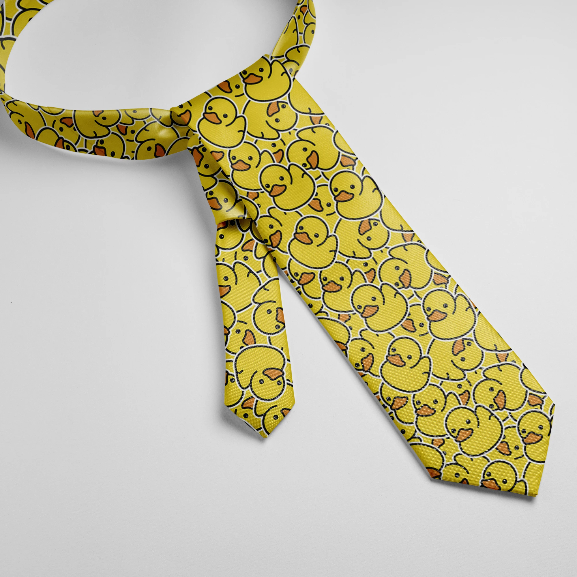 Top Trends: New Cartoon Yellow Duck Necktie 8cm Wide Polyester Shirt Suit Accessories Men Women Neckwear Show Party Wedding Fun Ties Cosplay Shoppable Styles