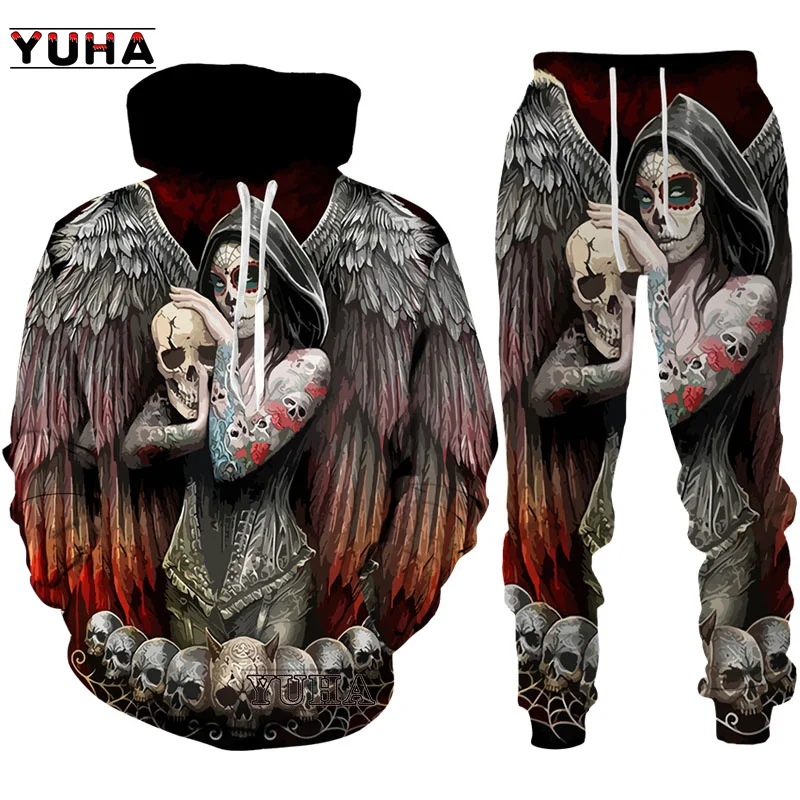 Top Trends: Men's Hoodies Sweatshirt 3D Print Horror Skull Streetwear Harajuku Pullover Hip Hop Jacket Men Women Tracksuit Oversized Hoodie Shoppable Styles - Image 5