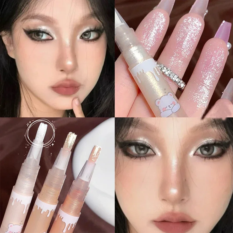 Top Trends: Glitter Liquid Highlighter Pen Shimmer Waterproof Liquid Champagne Eyeshadow Lying Silkworm Lasting Shiny Beauty Makeup Tools Shoppable Styles