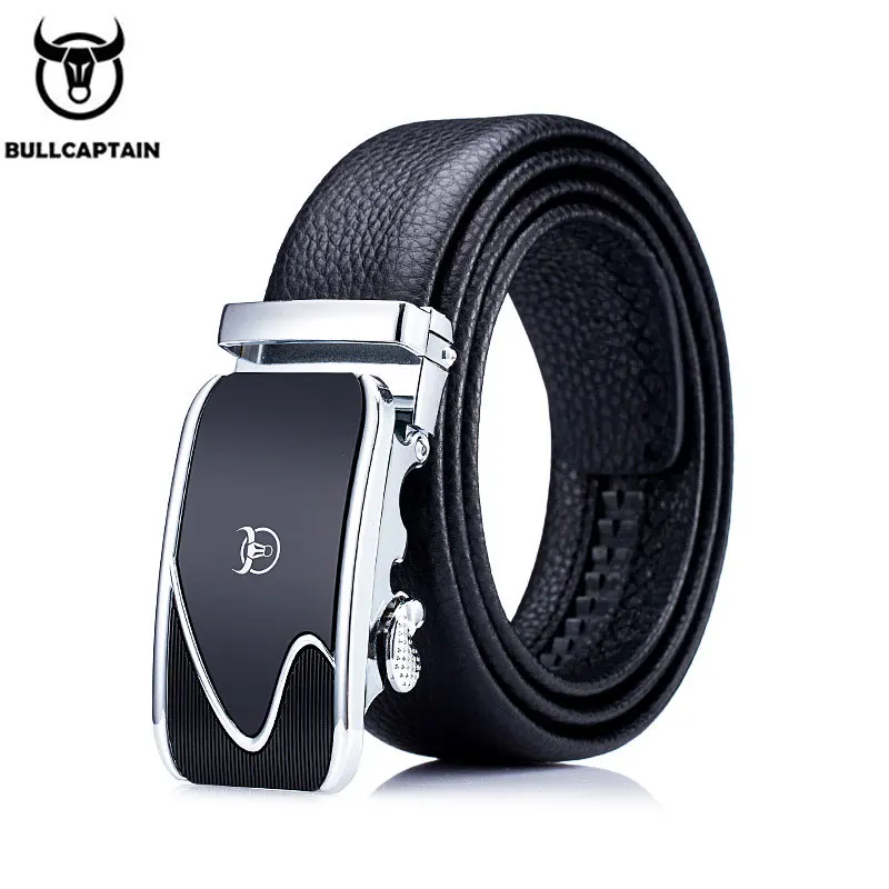 Top Trends: BULLCAPTAIN Genuine Leather Belt For Men High Quality Black Buckle Jeans Belt Cowskin Business BeltCasual Cowboy Waistband Shoppable Styles