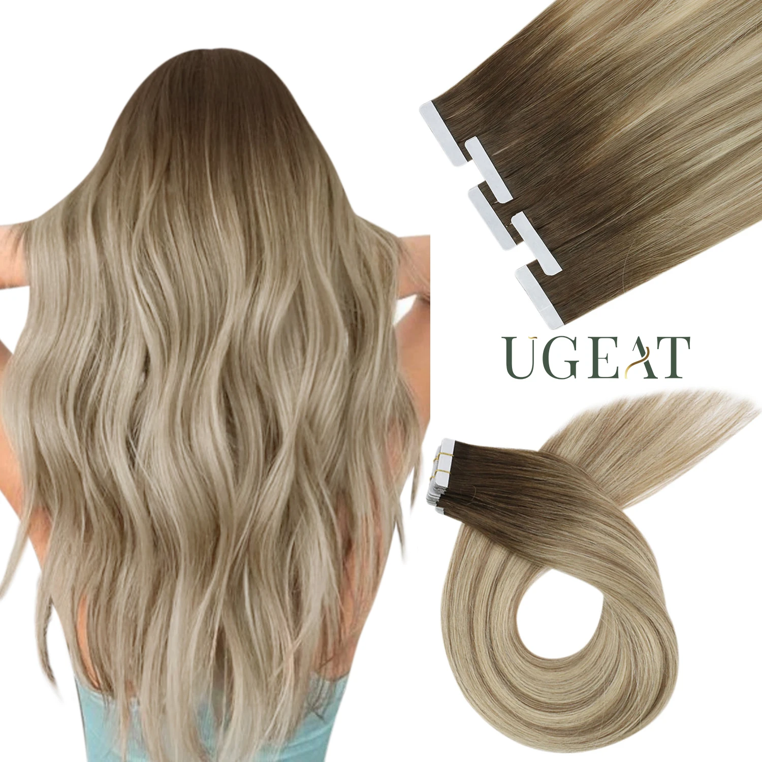 Top Trends: Last 12 Months Ugeat Tape In Hair Extensions Virgin Human Hair 10A Grade Tape In Extensions Human Hair Shoppable Styles