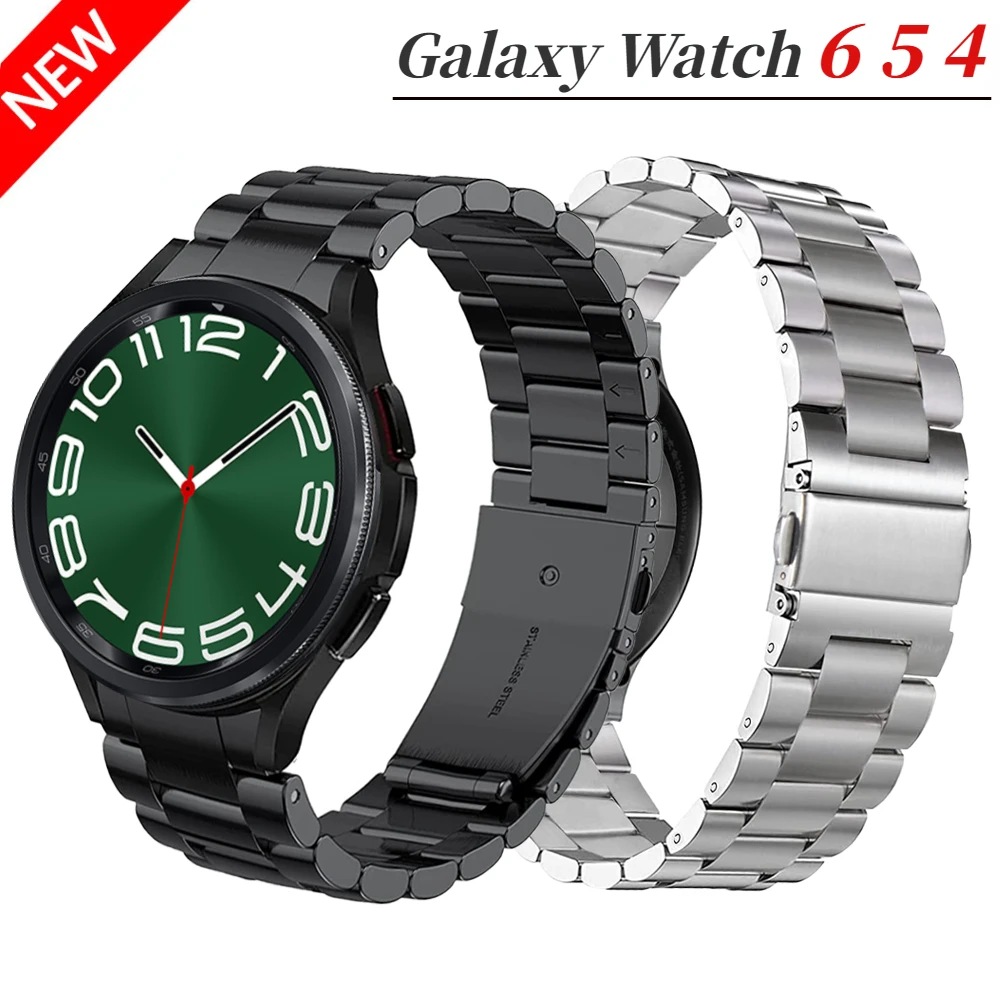 Top Trends: Metal Strap For Samsung Galaxy Watch 6 4 Classic 47mm 46mm 42mm 5 Pro 45mm No Gap Stainless Steel Bracelet Watch 6 / 5 / 4 44mm 40mm Shoppable Styles