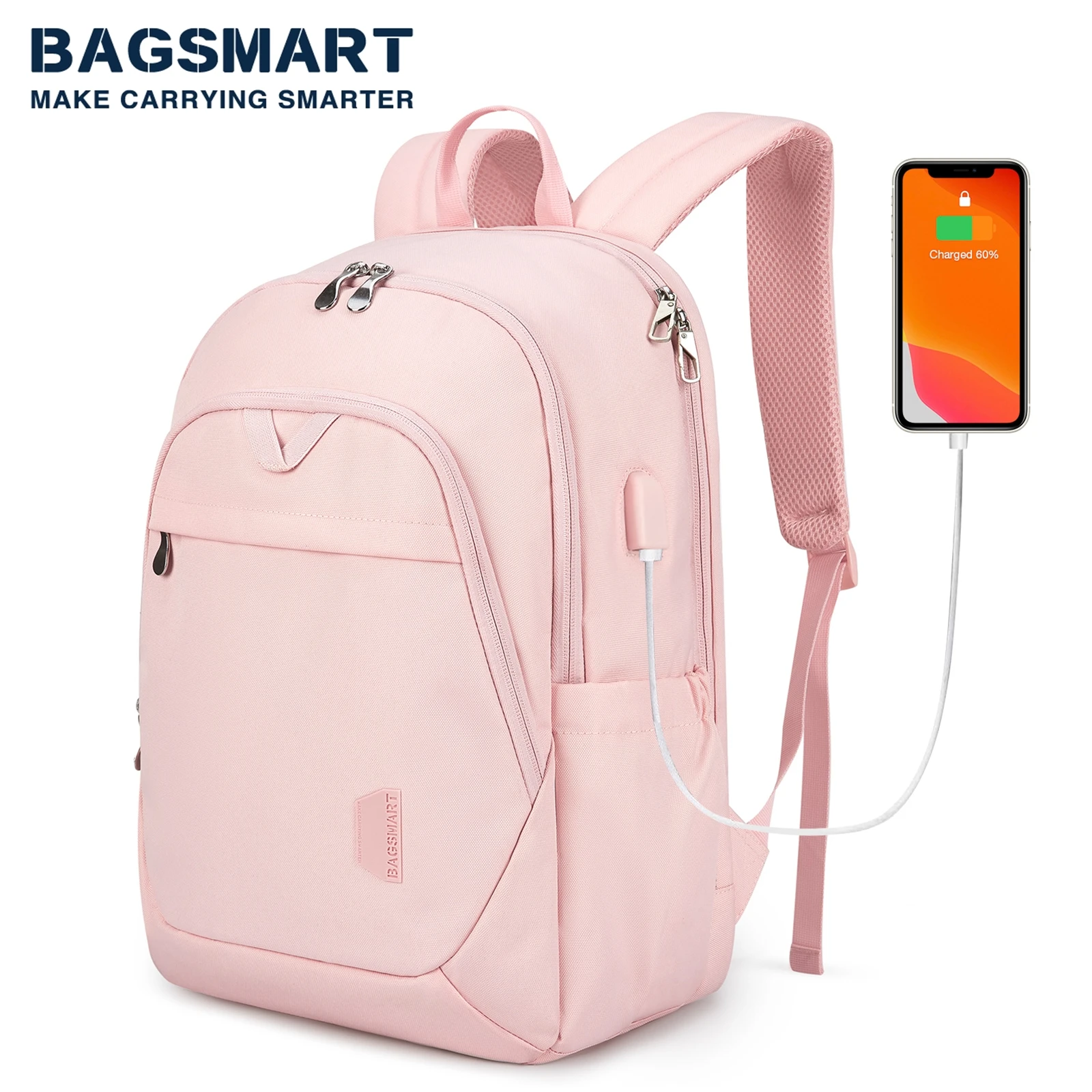 Top Trends: BAGSMART Backpacks For Women School Bag For Girl 17.5&#039;&#039; / 15.6&#039;&#039; Notebook Travel Laptop Computer Backpack With USB Charging Port Shoppable Styles