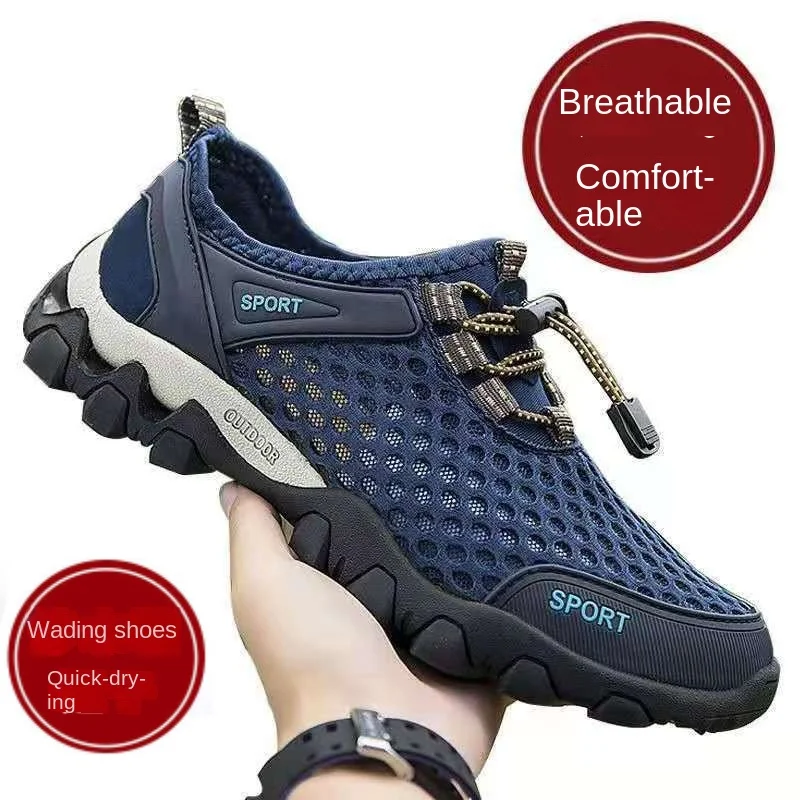 Top Trends: TAFN Summer Creek Shoes Men&#039;s Breathable Casual Mesh Sports Shoes Hollow Mesh Outdoor Mountaineering Shoes Sports Hiking Shoes Shoppable Styles