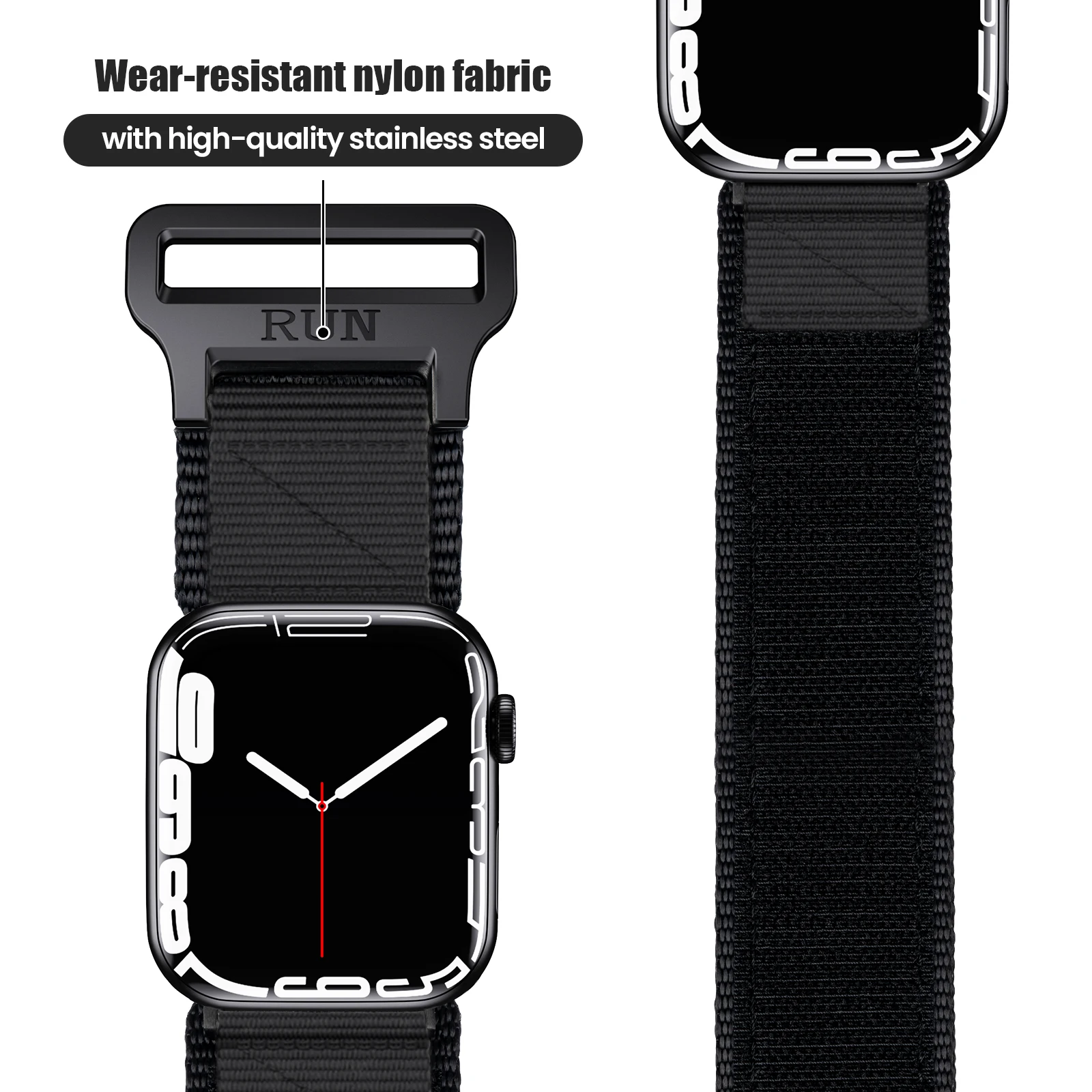 Top Trends: Loop Nylon Strap For Apple Watch Band 42mm 44mm 45mm Tactical Bracelet For Iwatch Series 8 7 5 4 SE 6 3 38mm 40mm 41mm Shoppable Styles