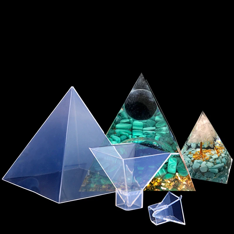 Top Trends: Liquid High Transparency Pyramid Silicone Mould Pyramid UV Crystal Epoxy Resin Mold DIY Home Office Decoration Ornaments Mold Shoppable Styles