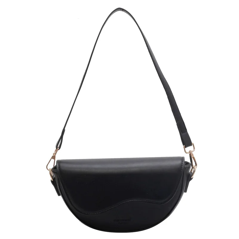 Top Trends: Saddle Bag Ladies Portable Niche PU Underarm Bag Oblique Span Shoulder Bag Shoppable Styles - Image 2