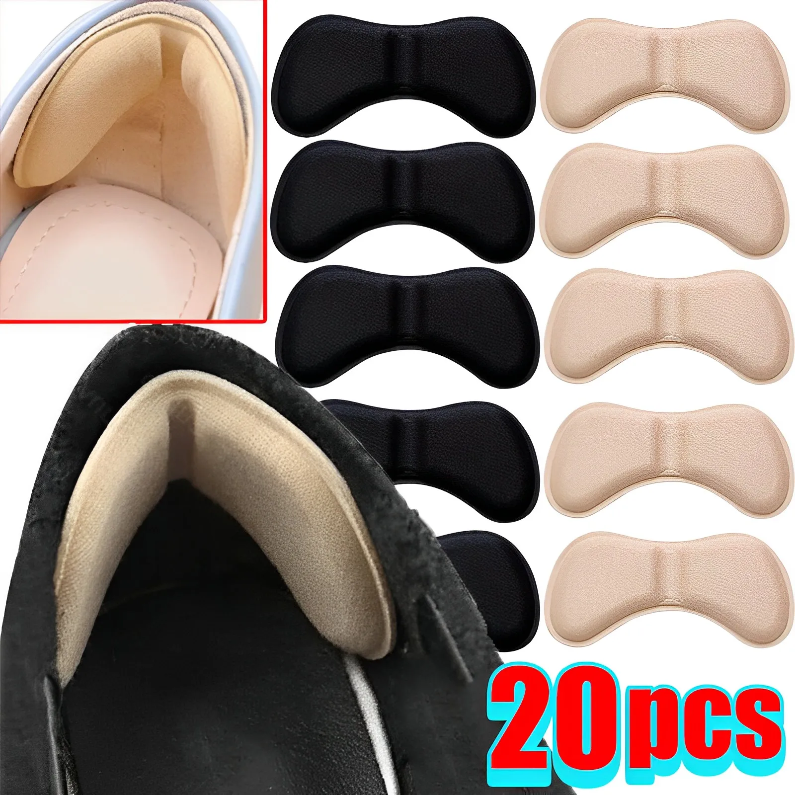 Top Trends: 20pcs Sponge Heel Pads Women Anti-wear Cushion High Heels Shoes Sticker Foot Care Pain Relief Liner Grips Insole Insert Pads Shoppable Styles