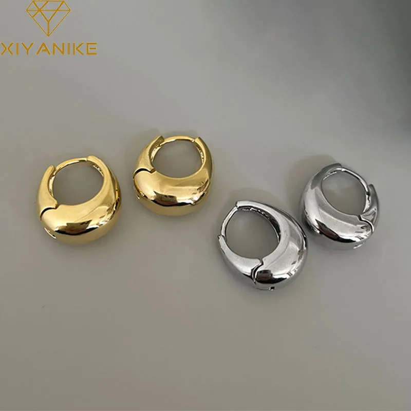 Top Trends: XIYANIKE Geometric Ear Buckle Hoop Earrings For Women Girl Luxury Fashion New Jewelry Bosom Friend Gift Party серьги женские Shoppable Styles