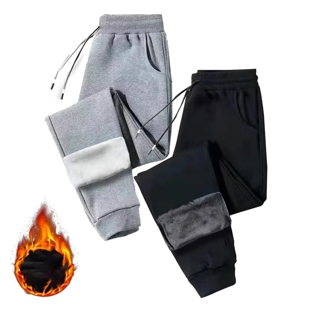 Top Trends: Winter Mens Fleece Lined Tight Track Pants Thick Warm Knitted Sweatpants Casual Pants Active Running Jogger Pants Gym Trousers Shoppable Styles