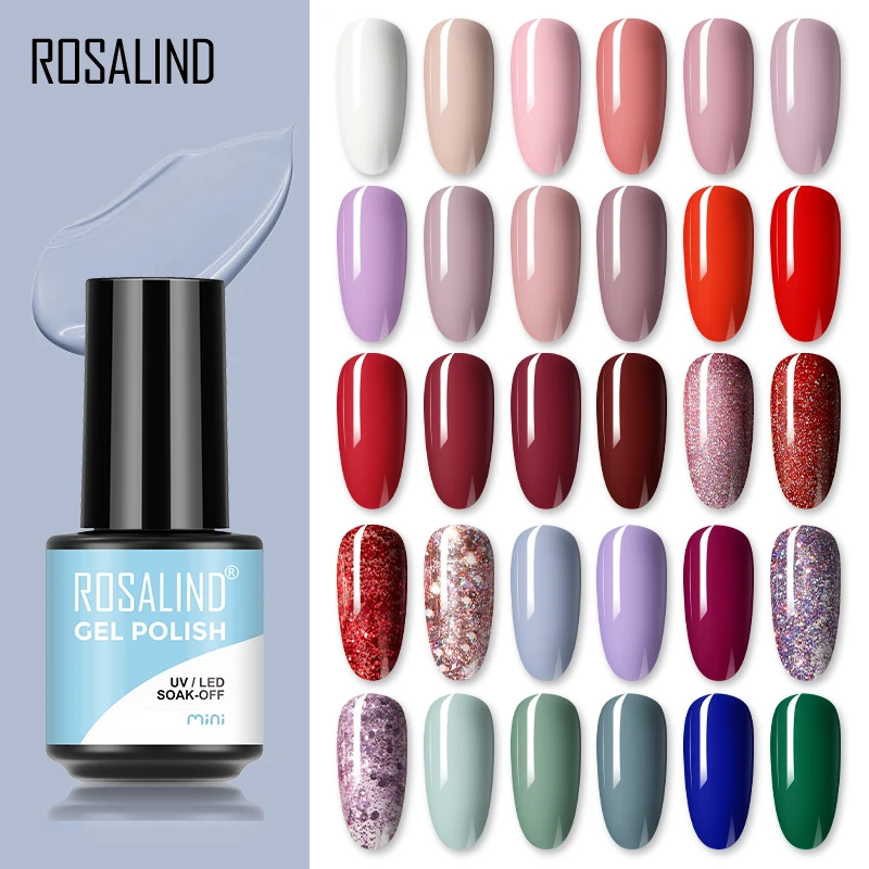 Top Trends: ROSALIND 7ml Gel Polish Semi Permanent Nails Gel Polish Soak Off UV LED Base Top Coat Vernis Nail Art Glitter Gel Varnish Shoppable Styles