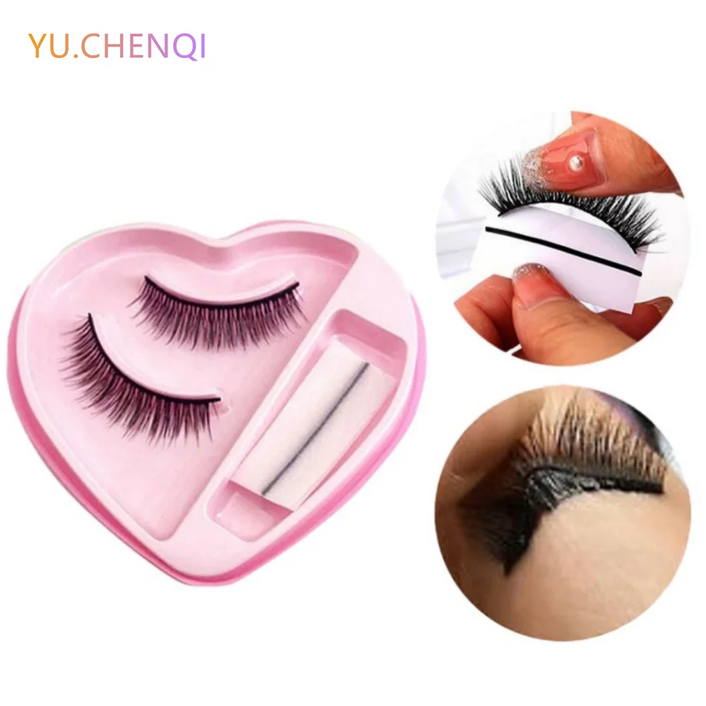 Top Trends: False Eyelashes Reusable Self-adhesive Lashes Glue-free Full Strip Eyelash Extension Professional Makeup Beauty Tools Shoppable Styles