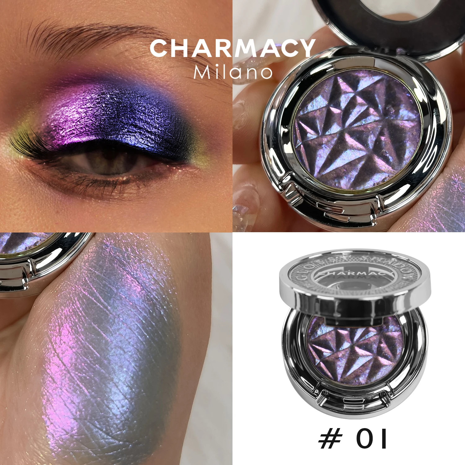 Top Trends: CHARMACY New 10 Multichrome Single Eye Shadow High Pigment Long Lasting Duo Chrome Eyeshadow Glitter Makeup For Eyes Shoppable Styles