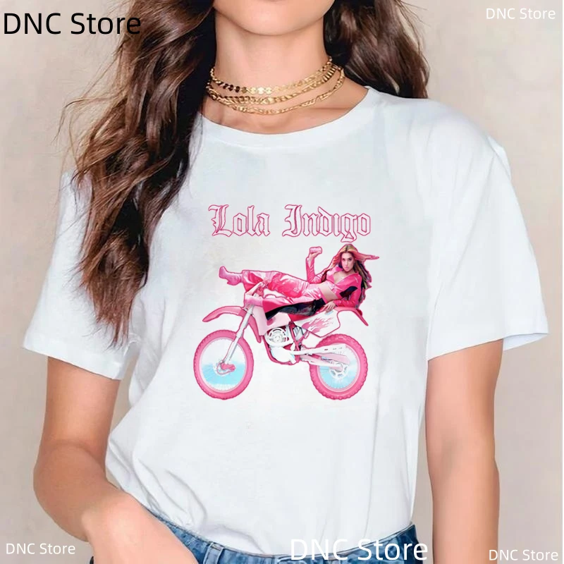 Top Trends: 2024 New Lola Indigo Merch Tshirt Funny Unisex Tops Kawaii Women Tees Hip Hop Streetwear Fashion T-Shirts Y2k Femme Tshirt Tops Shoppable Styles