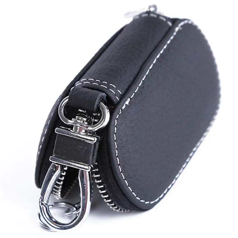 Top Trends: Leather Car Key Wallets Men Key Holder Housekeeper Keys Organizer Women Keychain Covers Zipper Key Case Bag Unisex Pouch Purse Shoppable Styles - Image 4