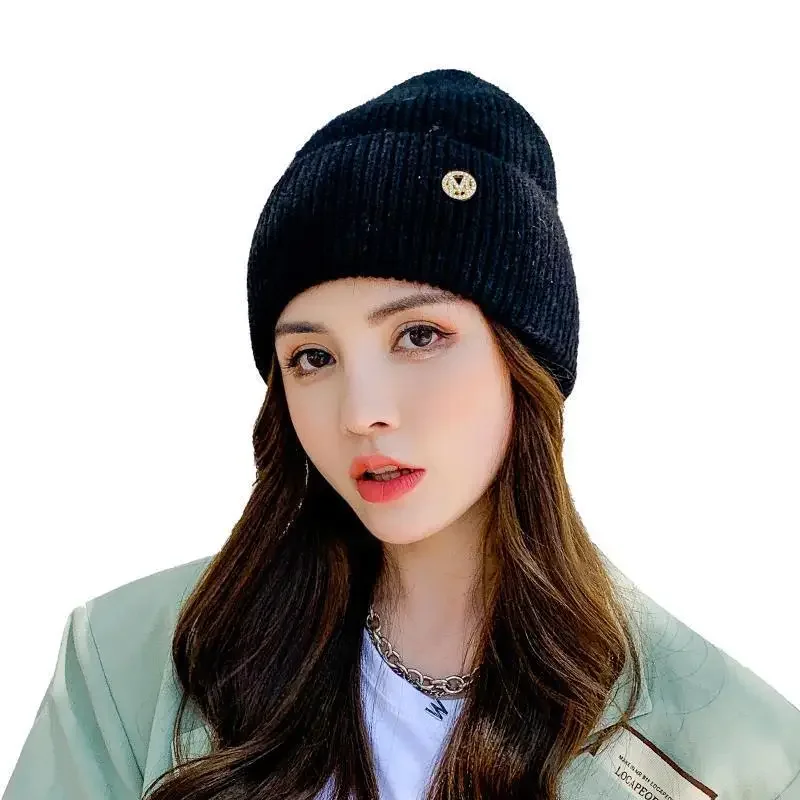 Top Trends: Ladies Wool Winter Hats Thicken Cotton Lined Beanie Cap Gorras Rabbit Fur Women Bonnets Skullies Solid Cashmere Casquette Femme Shoppable Styles - Image 5