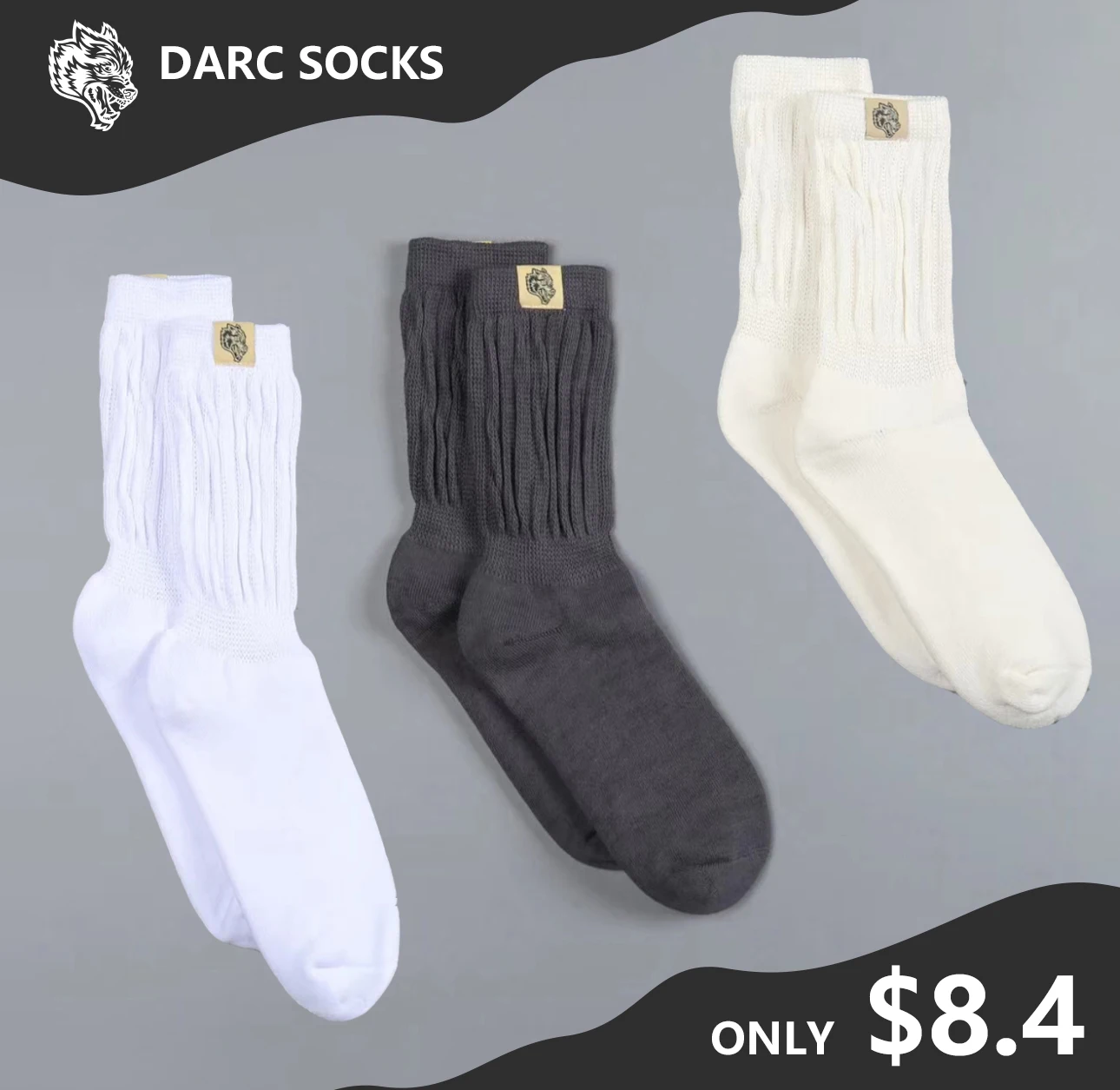 Top Trends: Darc Sport Socks Fitness Crossfit Women Bodybuilding Workout Gym Socks Sportswear Running Wolf Patch Comfy Cotton Stockings Shoppable Styles