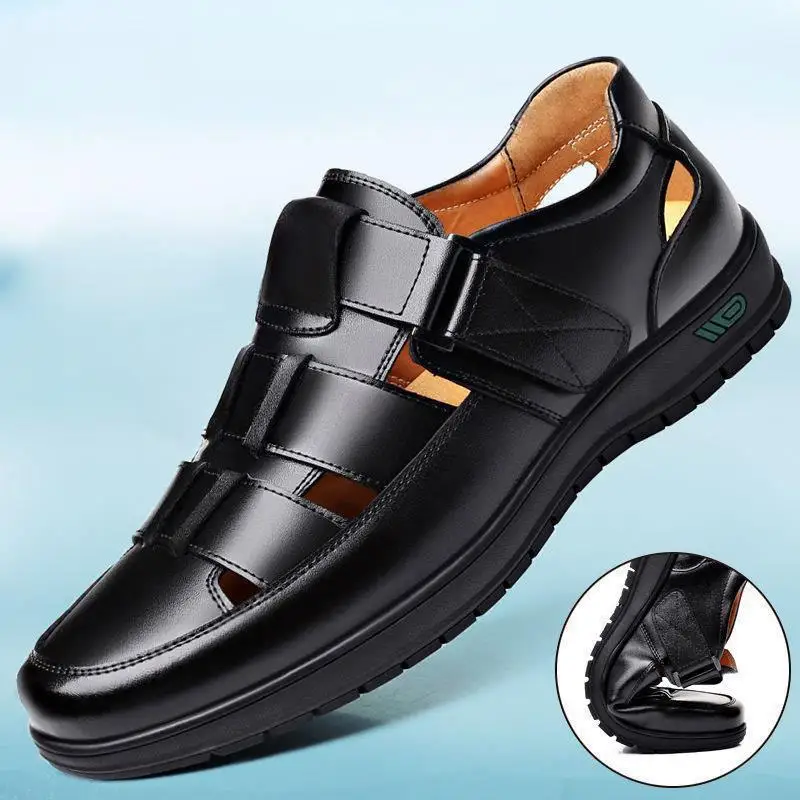 Top Trends: Summer Hollow Leather Shoes Men Casual Sandals Breathable Hole Shoes Sandals Mens Sandalias Hombre Verano 2023 Shoppable Styles