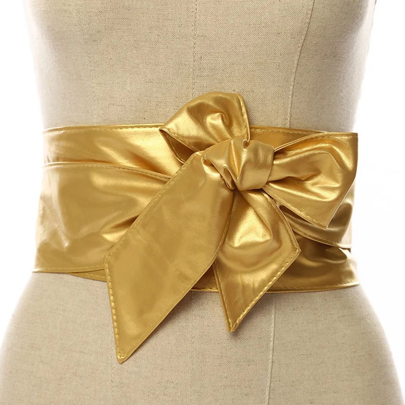 Top Trends: Fashion Girdle Female All-match Women&#039;s Dress Accessories Wide Bowknot Belt Length And Width Shoppable Styles