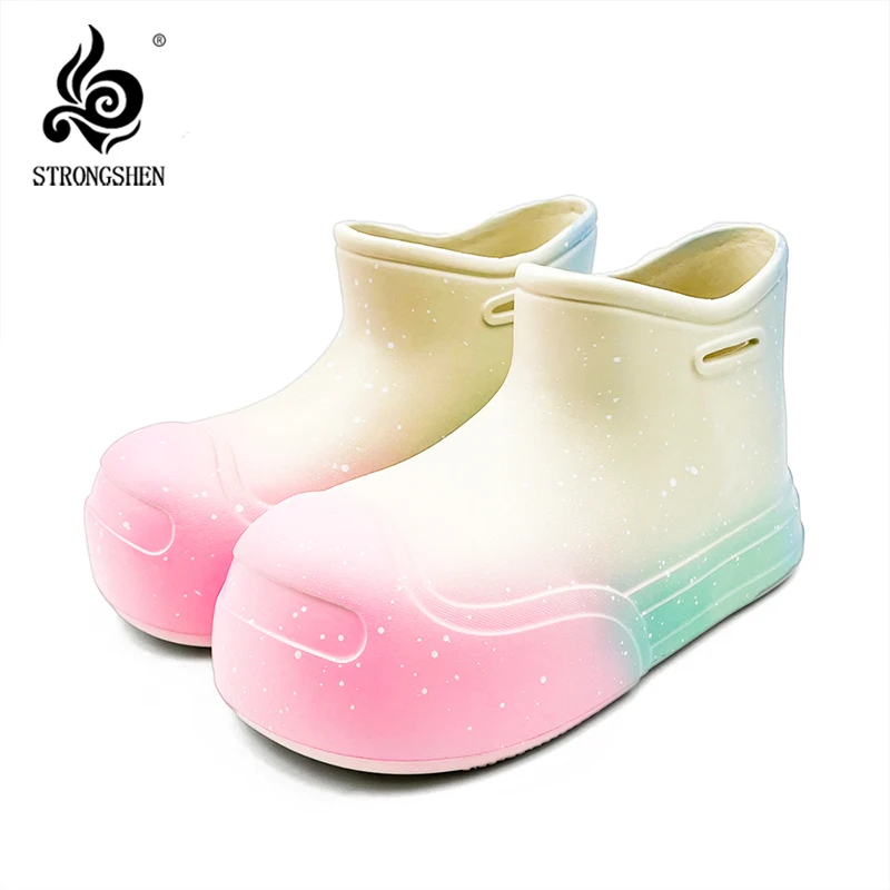 Top Trends: STRONGSHEN Women Rain Boots Waterproof EVA Shoes Fashion Comfort Garden Working Galoshes Ladies Shoes Cute Children's Rain Boots Shoppable Styles