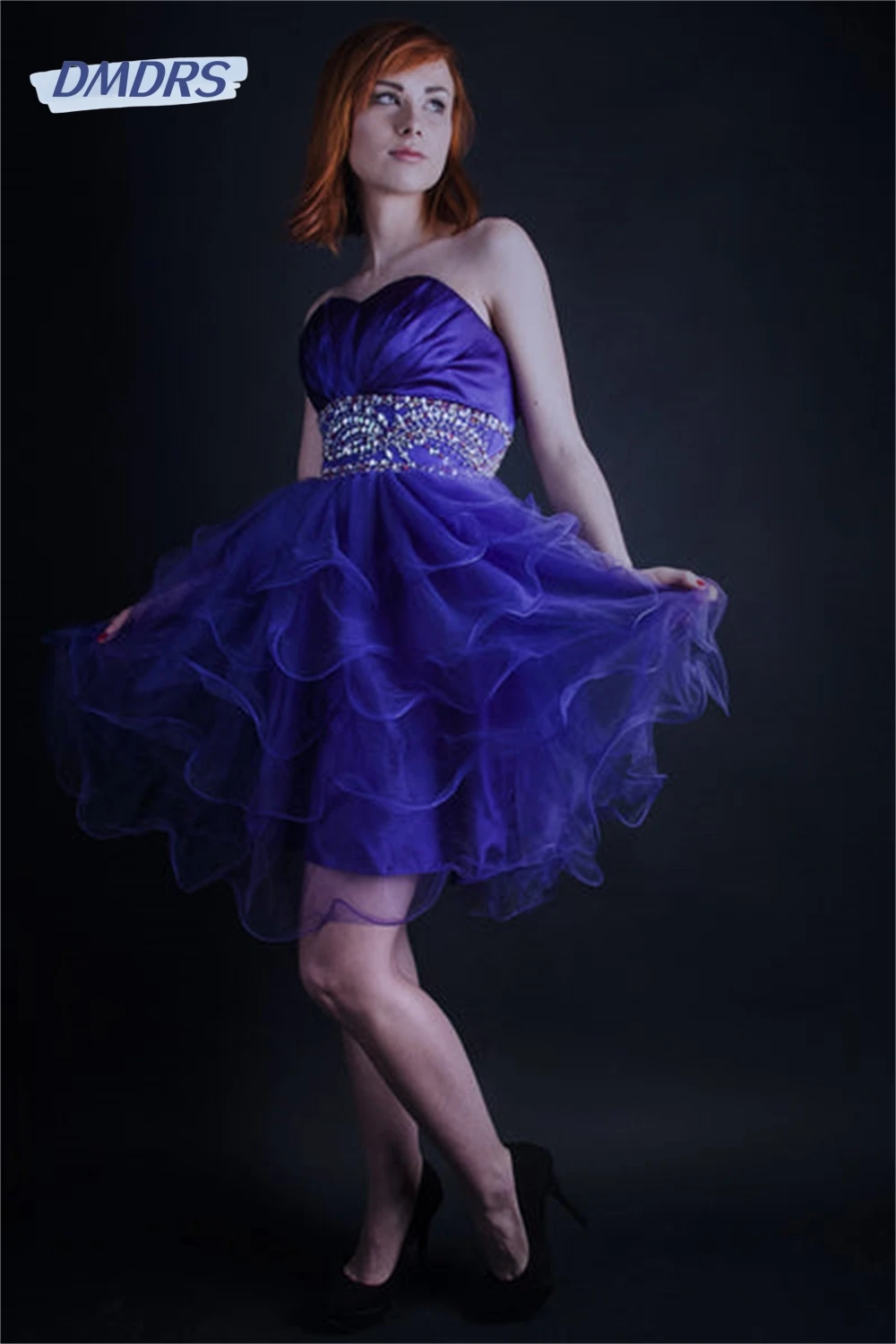 Top Trends: Vintage Short Prom Dress In Purple Tulle Simple Homecoming Dress With Strapless Neckline LLuxurious Beaded Gown Vestidos De Novi Shoppable Styles