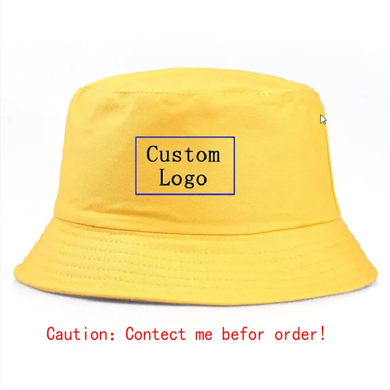 Top Trends: Wholesale Custom Logo Printed Bucket Hat For Women Cotton Men Outdoor Sun Protection Hip Hop Caps Fisherman Hat Gorros Bob Hats Shoppable Styles