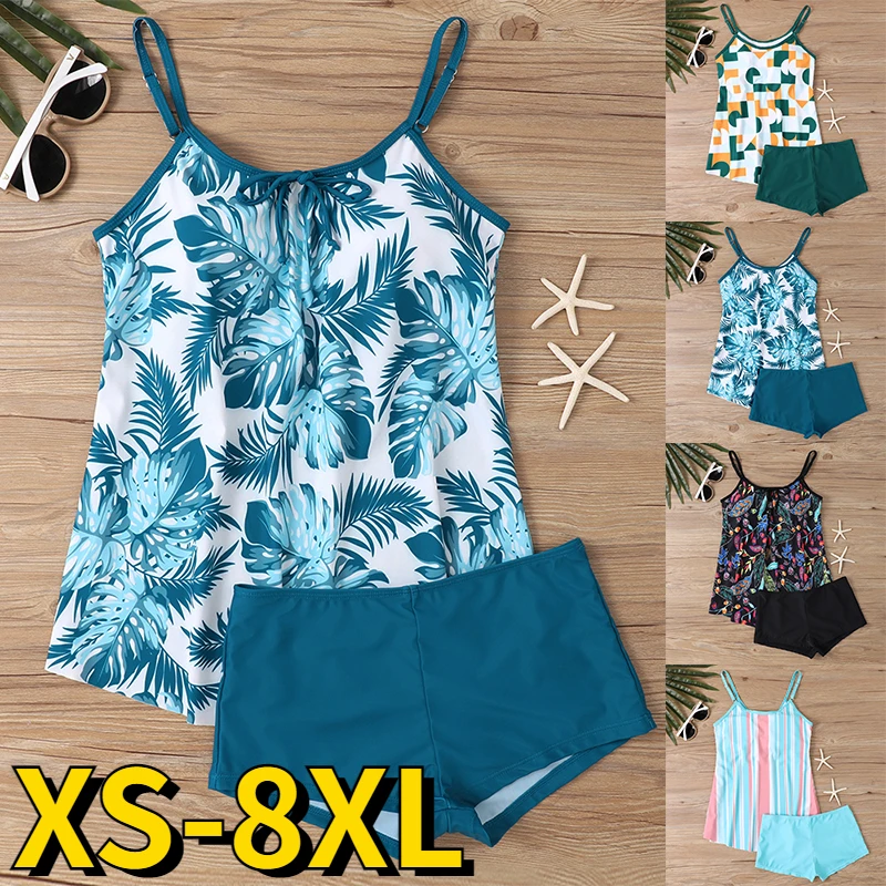 Top Trends: Summer Bathing Suit Retro Beach Wear Bikini Women New Design Printing Tankini Swimsuit Bikini Set Loose Size Swimwear Monokini Shoppable Styles