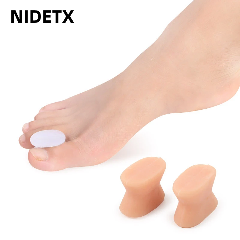 Top Trends: 2pcs=1pair Gel Toe Separator Foot Care Spacer Silicone Straightener Finger Valgus Hallux Bunion Protector Orthopedic Corrector Shoppable Styles