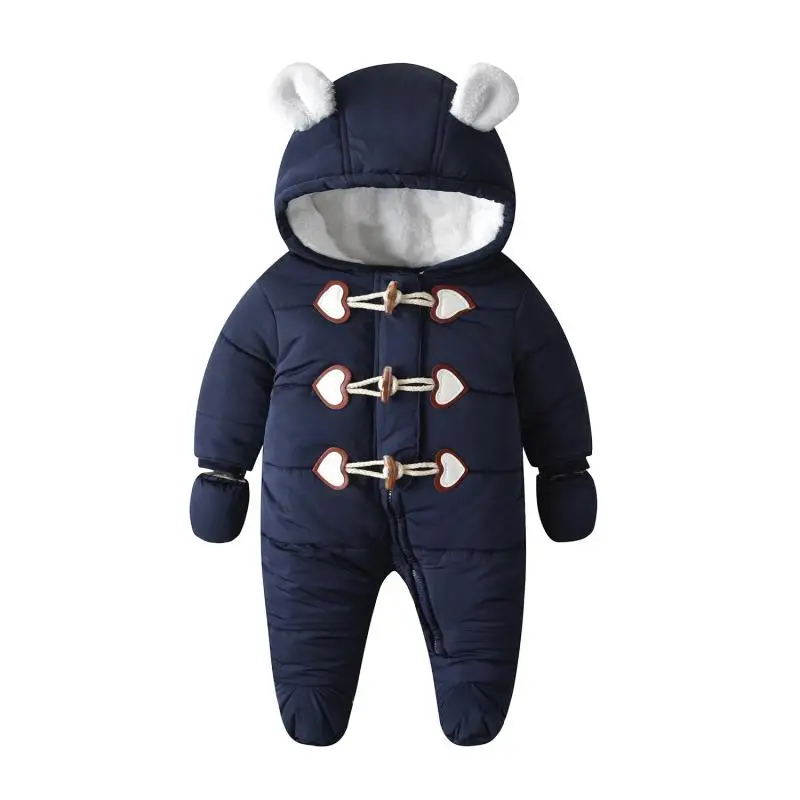 Top Trends: 2024 AncoBear Kids Winter Overalls Baby Girls Boys Hooded Fleece Thick Romper Children Hoodie Windproof Bodysuit Toddler Outfit Shoppable Styles