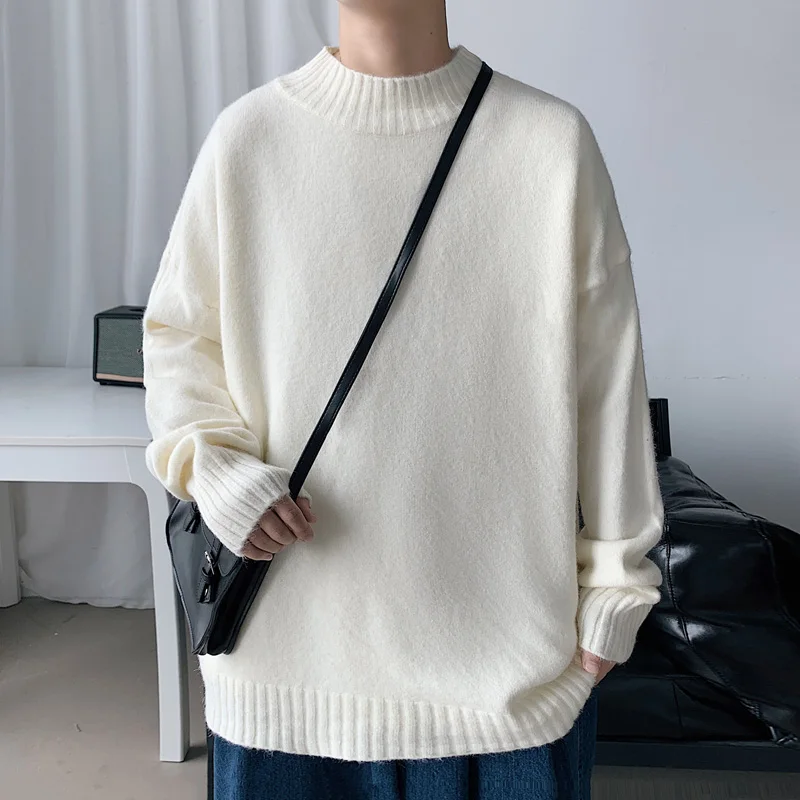 Top Trends: New Korean Style Men Turtleneck Sweaters Fashion Slim Fit Pullover Mens Casual Knitwear Pullovers Male Solid Turtleneck Sweaters Shoppable Styles