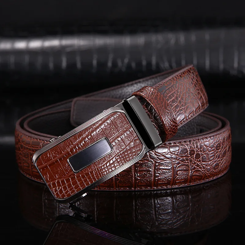 Top Trends: 2022 New Luxury Genuine Leather Belt Men&#039;s Automatic Buckle Cowhide Leather Belt High-end Youth Business All-match Waistband Shoppable Styles