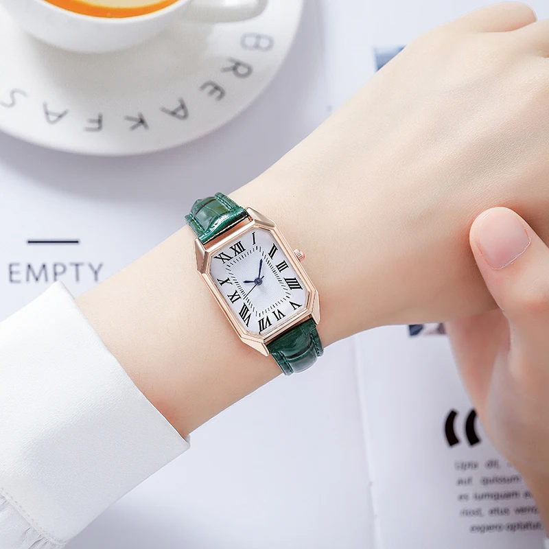 Top Trends: 2022 Fashion New Foreign Trade Small Square Roman Quartz Belt Watch Ladies Watch 8 Shoppable Styles