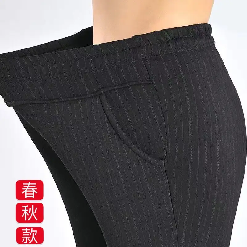 Top Trends: Women's Autumn And Winter New Fashion Elegant Solid Pocket Elastic High Waist Plush Thickened Loose Straight Leg Casual Pants Shoppable Styles - Image 6