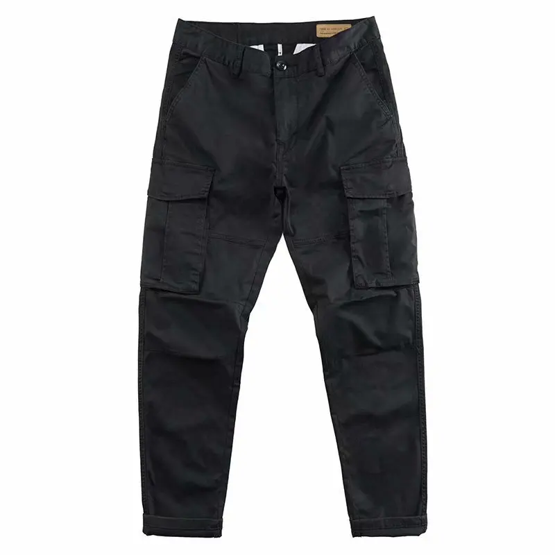 Top Trends: Asia Size Cargo Pants Men's Straight Solid Loose Casual Simple Multiple Male Trousers Summer Wear-resisting Bottoms Shoppable Styles - Image 5