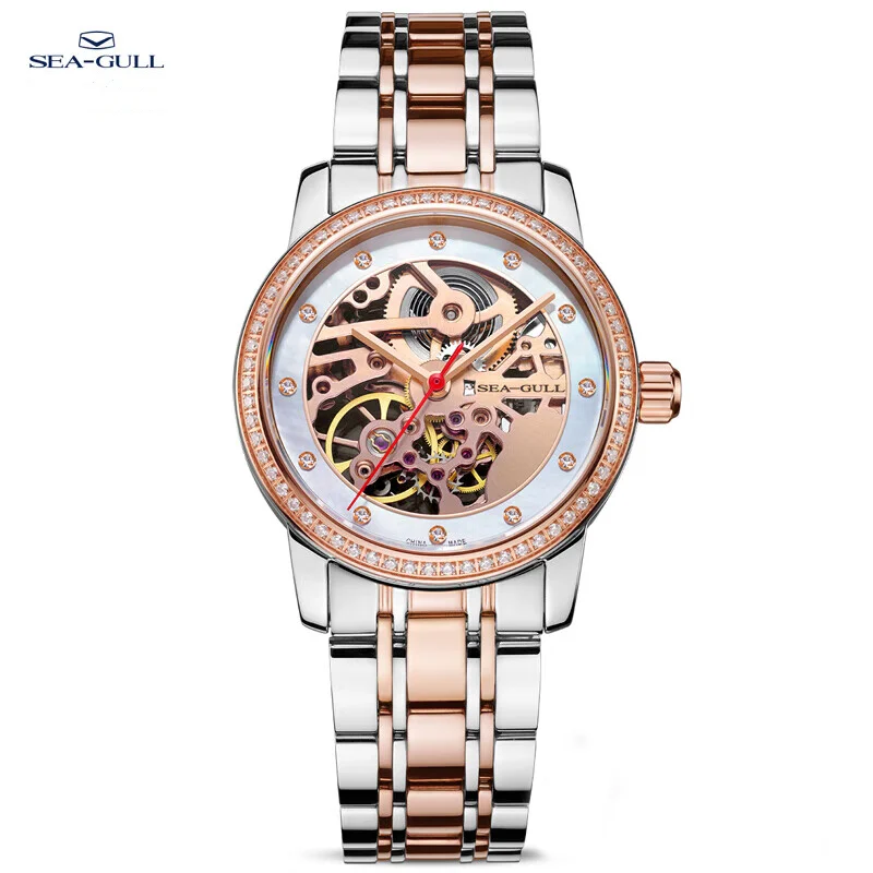 Top Trends: Seagull Fashion Women's Watch Diamond Waterproof Automatic Mechanical Ladies Watches Relogio Feminino часы женские 317.15.6120KL Shoppable Styles