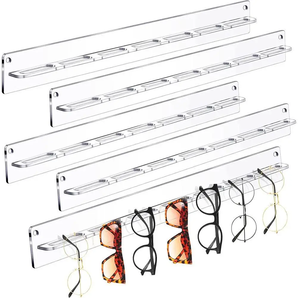 Top Trends: Acrylic Eyeglasses Holder Wall Mounted Sunglasses Organizer Storage Eyewear Display Hanger Rack Jewelry Shelf Shoppable Styles