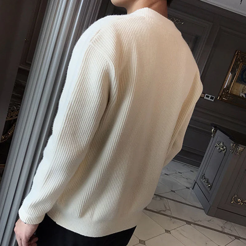 Top Trends: Autumn Winter Solid Color Japanese Zipper Casual Sweaters Man Long Sleeve Loose Fashion Streetwear Clothes Chic Male Cardigan Shoppable Styles - Image 2