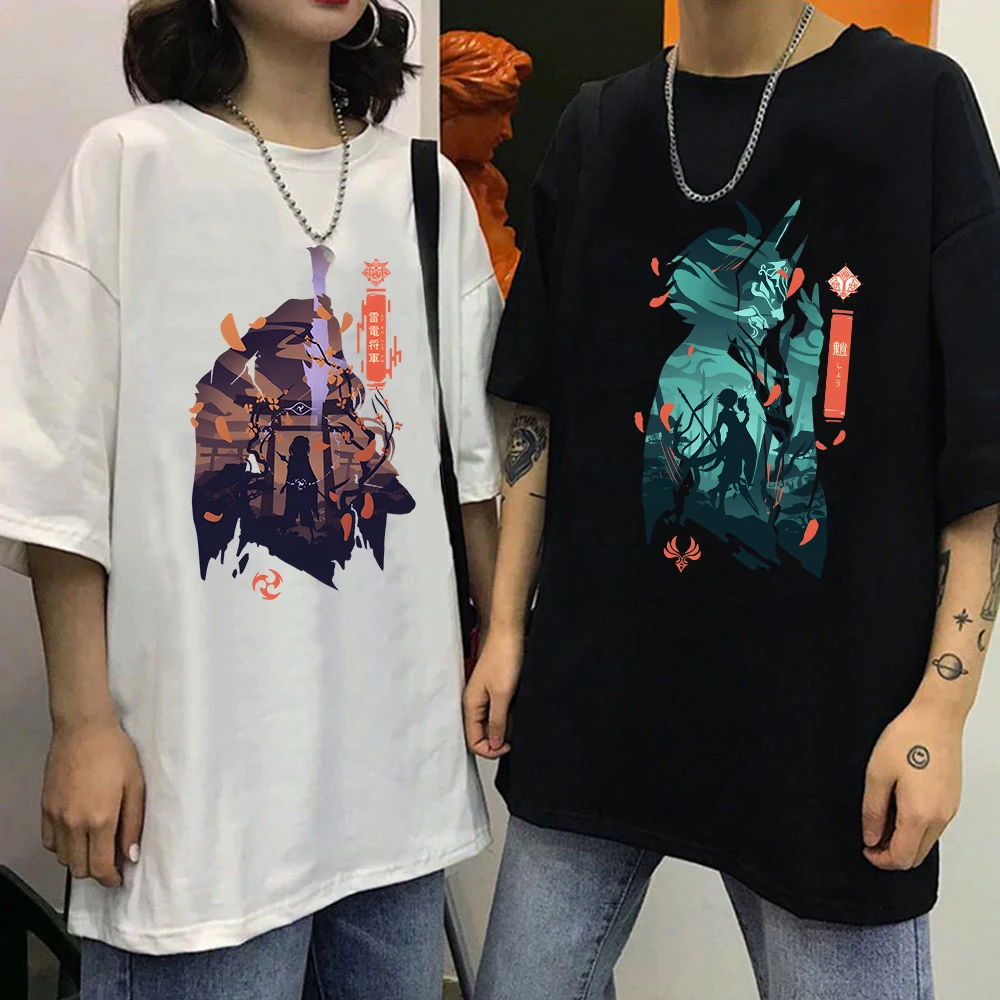 Top Trends: Genshin Impact Printing Tshirts Xiao Venti Print Tee Shirts Hu Tao Zhong Li Graphic T-shirt Kaedehara Kazuha Raiden Shogun Tees Shoppable Styles