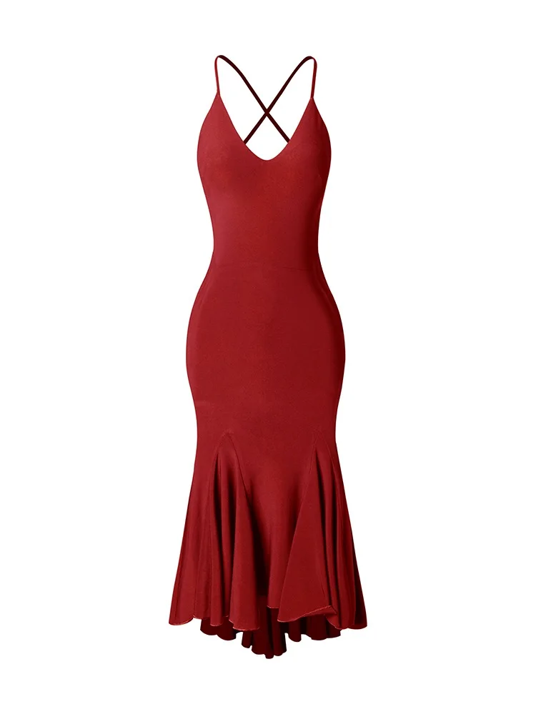 Top Trends: ZYMdancestyle Latest Latin Dance Dress Open Back Style With Cross Straps Tango Girl Dress #2238 Shoppable Styles - Image 5