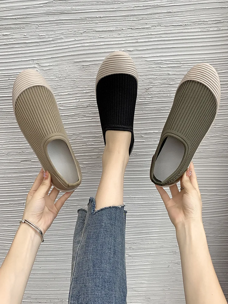 Top Trends: Comfortable Flat-Bottomed Women's Shoes Spring And Breathable Mesh Casual Vulcanized Shoes Women Work Loafers Casual Flats Shoes Shoppable Styles