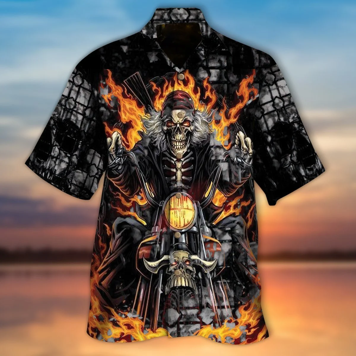 Top Trends: 2023 Men's Summer Hawaiian Shirts 3d Skull Men's Shirt Casual Short Sleeves Loose Casual Fashion Short Sleeve Tops Male Clothes Shoppable Styles