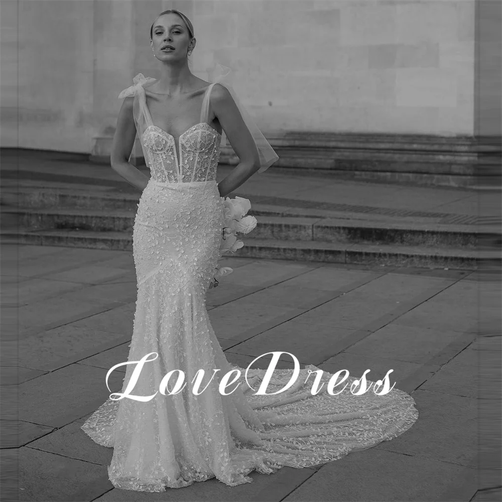 Top Trends: LoveDress Glitter Sweetheart Mermaid Wedding Dresses Sequin Spaghetti Strap Bridal Gowns Shiny Sweep Train Vestido De Novia Shoppable Styles