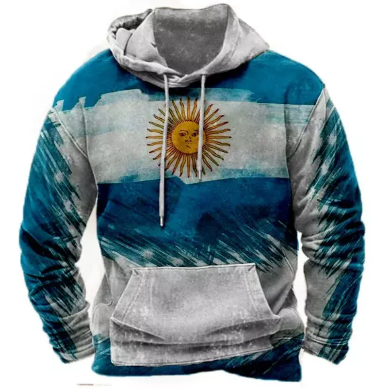 Top Trends: 2024 New Argentina Sports Flag 3d Printed Hoodies Casual Pullover Hooded Sweater Men Clothing Harajuku Streetwear Sports Tops Shoppable Styles - Image 2