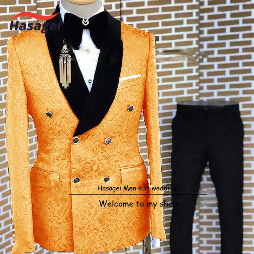 Top Trends: Men's Suits Wedding Tuxedo Groom Floral Jacket Pants 2-Pack Double Breasted Blazer Formal Party Outfit Shoppable Styles