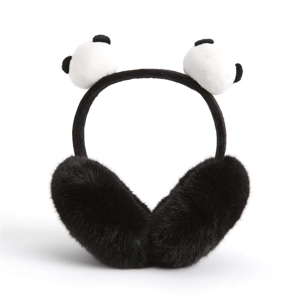 Top Trends: New Panda Earmuffs 2023 Autumn Innovative Luxurious Cute Plush Panda Soft Ear Muffs For Girl Woman Christmas Present Shoppable Styles - Image 6