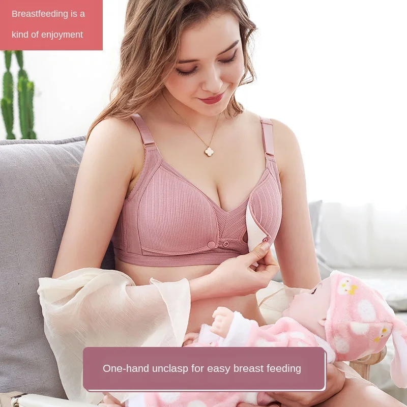 Top Trends: New Cotton Nursing Bra Natural Color Summer Breathable Breastfeeding Bras For Women Maternity Bra Plus Size Pregnancy Clothes Shoppable Styles