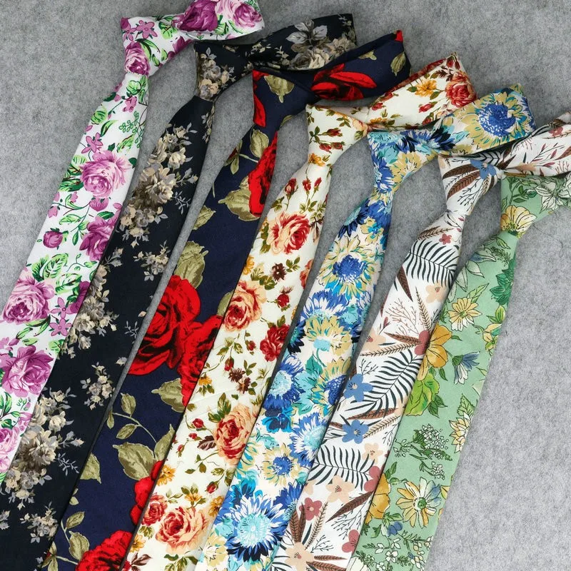 Top Trends: Floral New Cotton Neck Tie Beautiful Mens 6cm Dress Wedding Accessories Party Tuxedo Shirt Tie Gift Fashion Male Necktie Cravat Shoppable Styles - Image 2