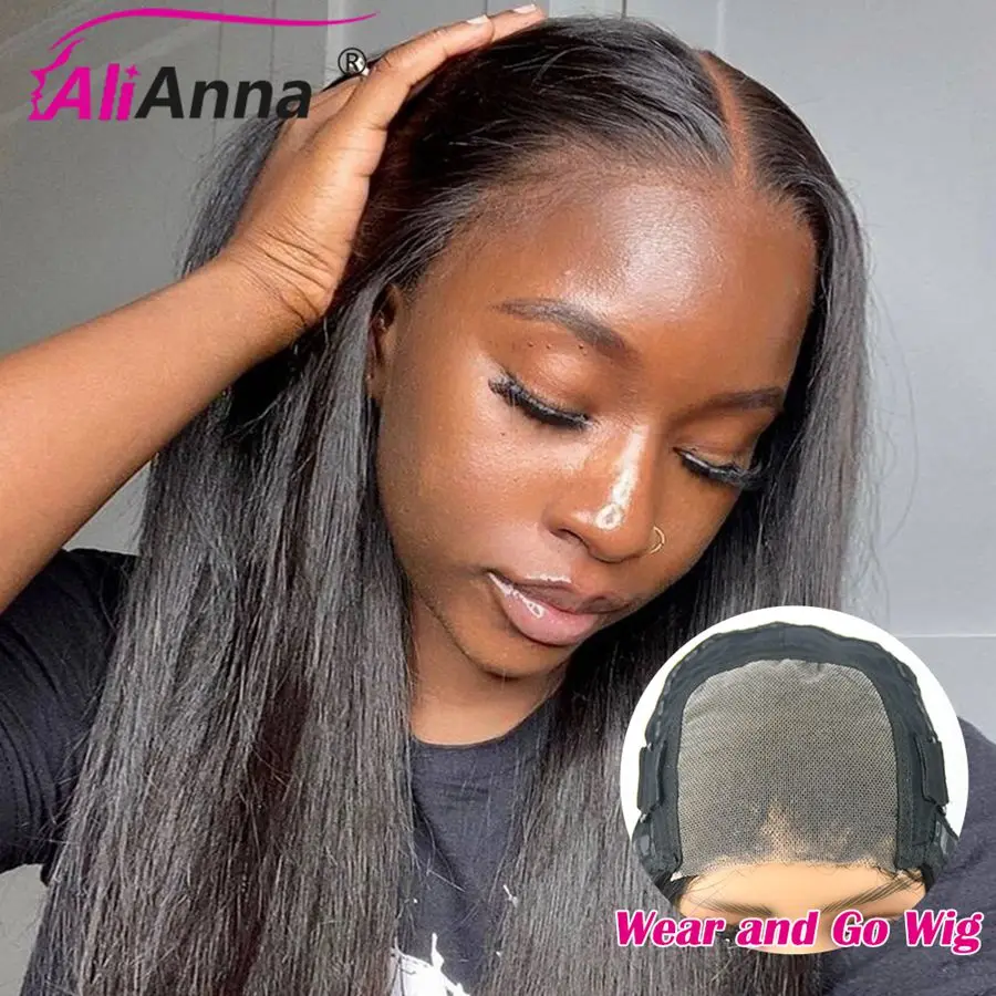 Top Trends: 24 26 28 Inch Wear And Go Glueless Human Hair Wigs For Women Ready To Wear Brazilian Straight Pre Cut Lace 4x4 Closure Wig Shoppable Styles