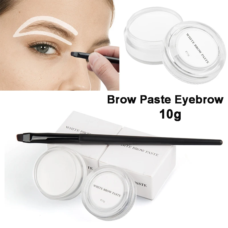 Top Trends: 10g White Eyebrow Paste Tattoo Brow Mapping With Brush Microblading Eyebrows Shape Mark Tools Permanent Makeup Accessories Shoppable Styles