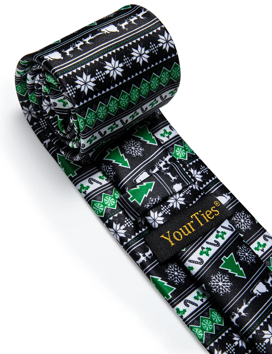 Top Trends: Christmas Santa Claus Men's Tie Elk Candy Cane Red Green Necktie For Man Christmas Accessories Gift Snowflake Snowman Cravate Shoppable Styles - Image 4